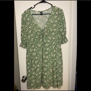 Wild Fable Sage Green Milkmaid Dress